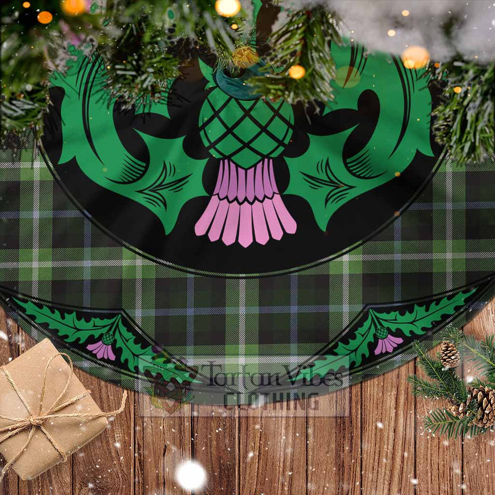 Tartan Vibes Clothing Rodger Tartan Christmas Tree Skirt Scottish Thistle Style