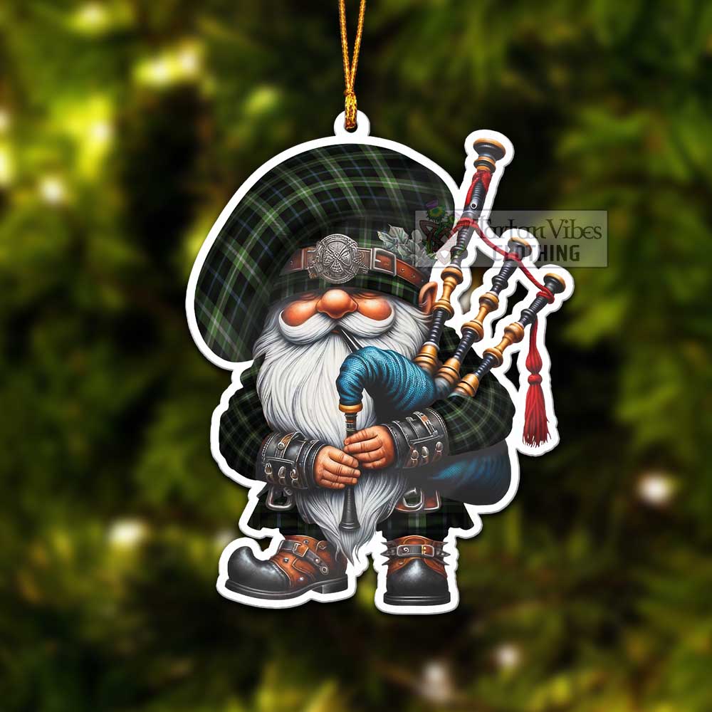 Tartan Vibes Clothing Rodger Tartan Badpiper Gnome Christmas Ornament