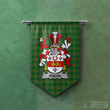 Rodon Irish Clan Tartan Gonfalon, Tartan Banner with Coat of Arms Chevron - Tartan Vibes Clothing