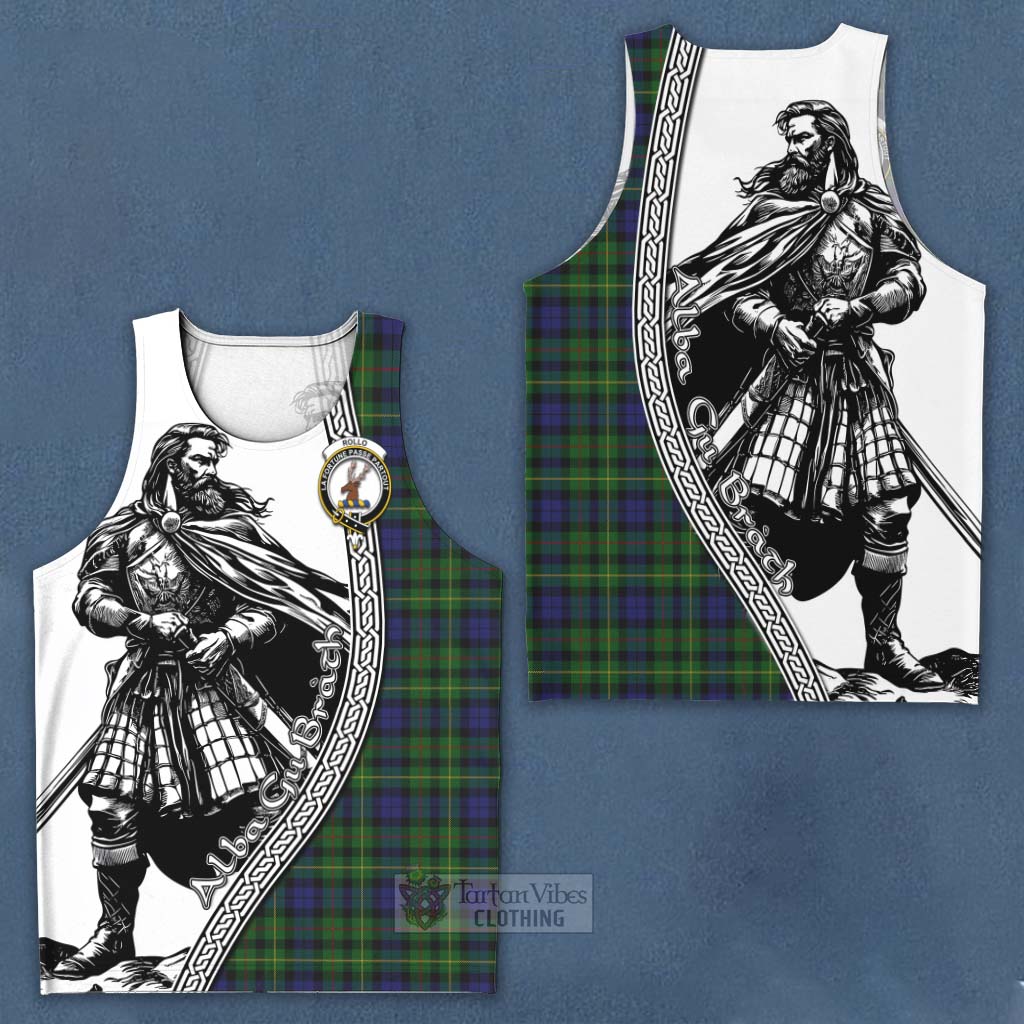 Rollo Tartan Clan Crest Men's Tank Top with Highlander Warrior Celtic Style Men - Tartan Vibes Clothing
