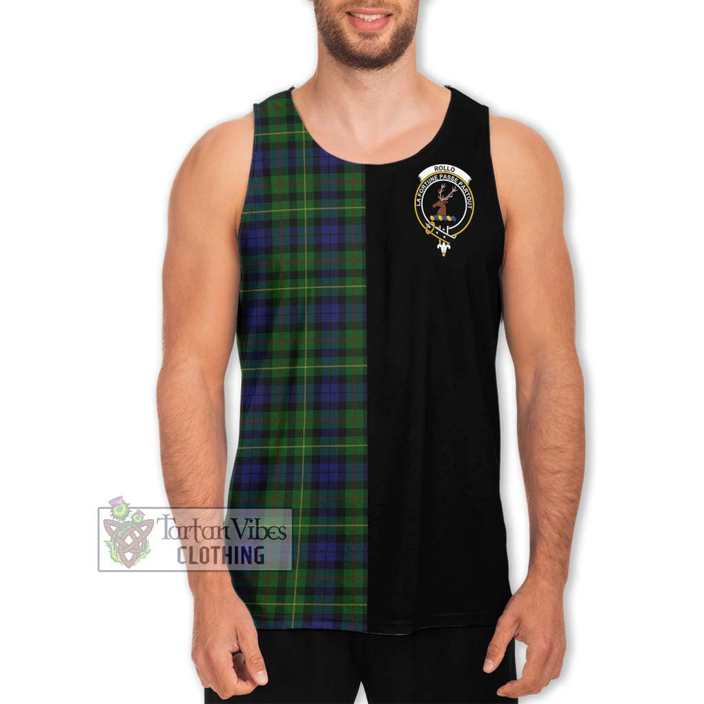 Rollo Tartan Men's Tank Top with Family Crest and Half Of Me Style Men - Tartan Vibes Clothing