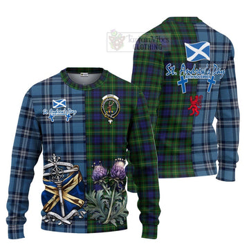 Rollo Tartan Knitted Sweater Happy St. Andrew's Day Half Tartan Style