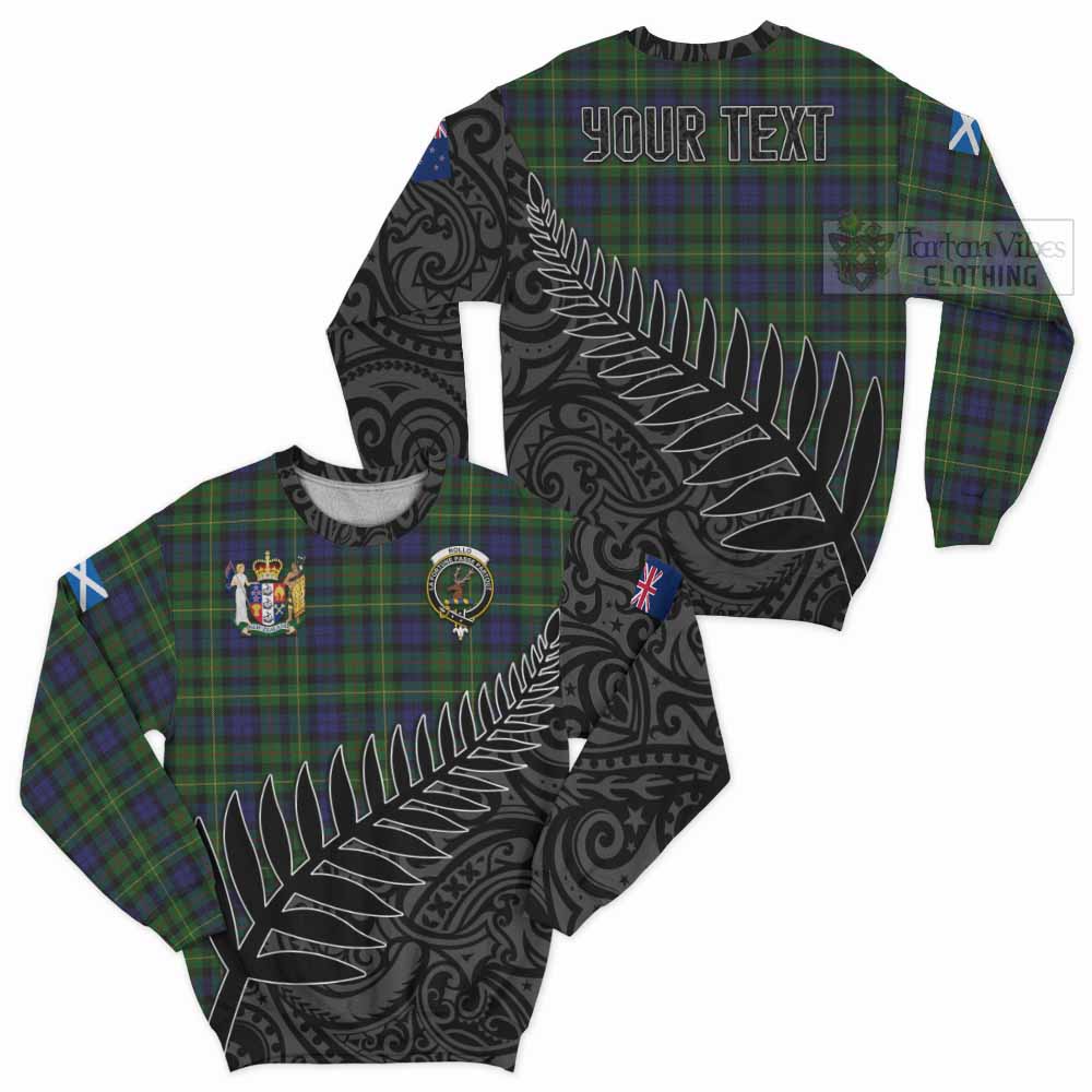 Tartan Vibes Clothing Rollo Crest Tartan Sweatshirt with New Zealand Silver Fern Half Style