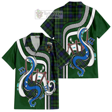 Rollo Tartan Short Sleeve Button Shirt with Epic Bagpipe Style