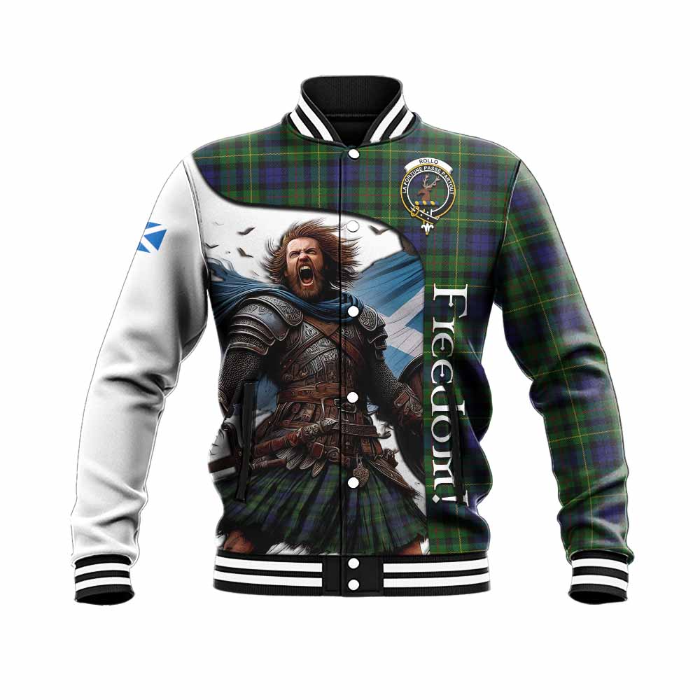 Tartan Vibes Clothing Rollo Crest Tartan Baseball Jacket Inspired by the Freedom of Scottish Warrior