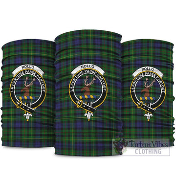 Rollo Tartan Neck Gaiters, Tartan Bandanas, Tartan Head Band with Family Crest