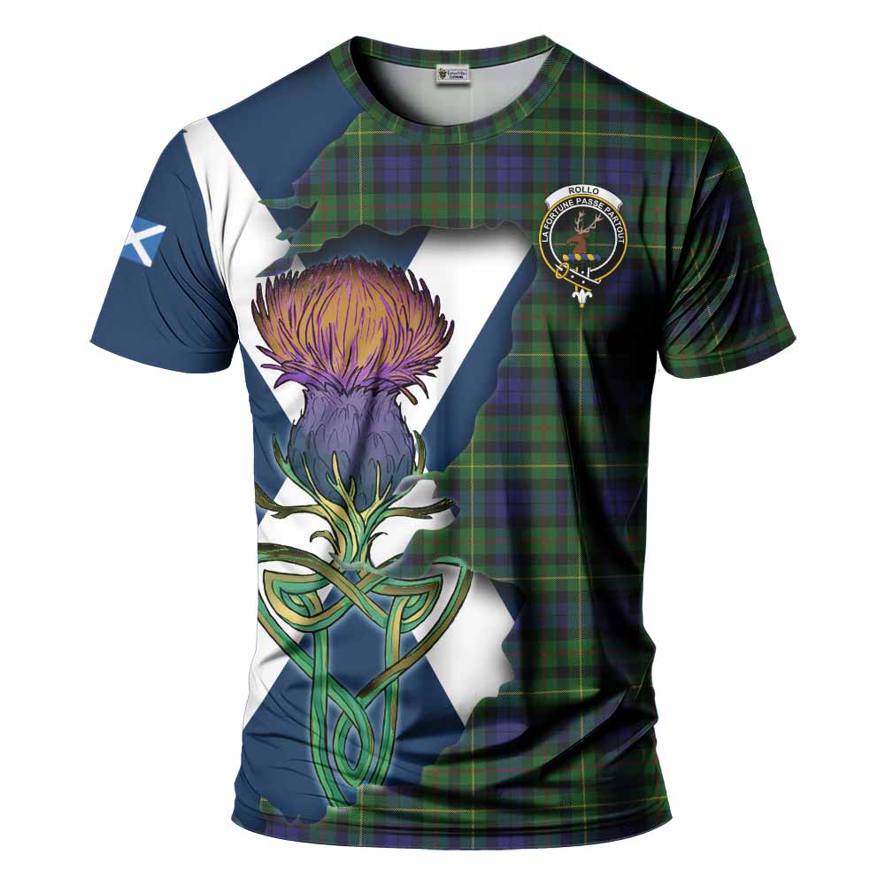 Rollo Tartan Family Crest T-Shirt Scottish Thistle Celtic Inspired Kid's Shirt - Tartan Vibes Clothing