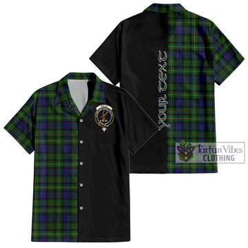 Rollo Tartan Short Sleeve Button Shirt with Family Crest and Half Of Me Style