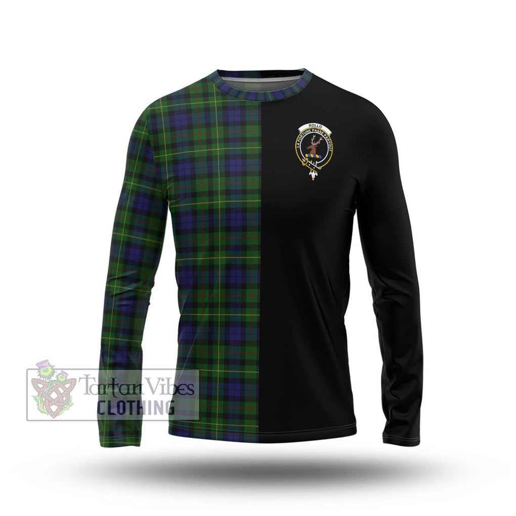 Rollo Tartan Long Sleeve T-Shirt with Family Crest and Half Of Me Style Unisex - Tartanvibesclothing Shop