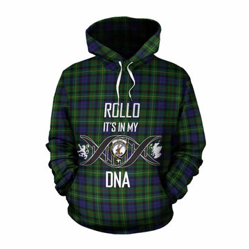 Rollo Tartan Cotton Hoodie with Family Crest DNA In Me Style