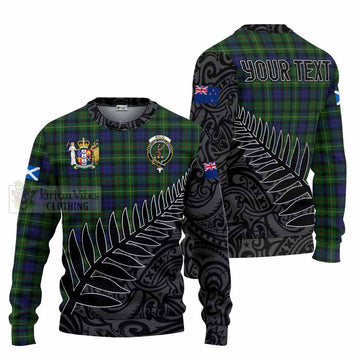 Rollo Crest Tartan Knitted Sweater with New Zealand Silver Fern Half Style