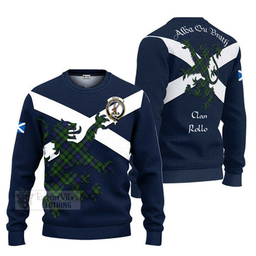 Rollo Tartan Lion Rampant Ugly Sweater Proudly Display Your Heritage with Alba Gu Brath and Clan Name