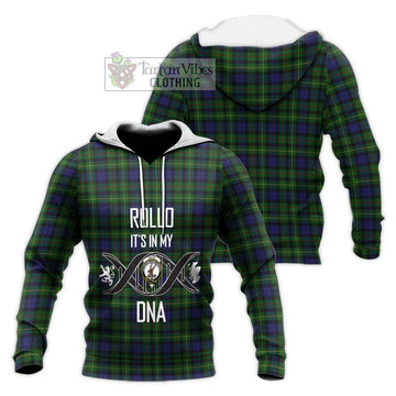 Rollo Tartan Knitted Hoodie with Family Crest DNA In Me Style