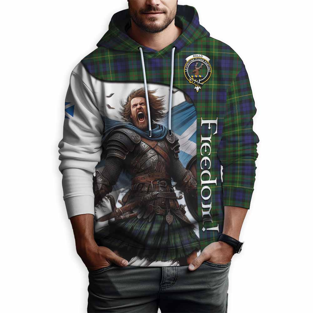 Tartan Vibes Clothing Rollo Crest Tartan Hoodie Inspired by the Freedom of Scottish Warrior