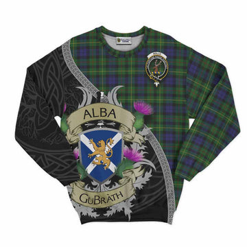 Rollo Tartan Family Crest Sweatshirt Lion Rampant Royal Thistle Shield Celtic Inspired Unisex - Tartan Vibes Clothing