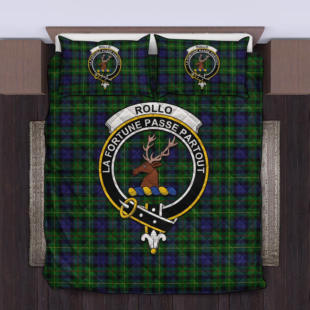 Rollo Tartan Quilt Bed Set with Family Crest Twin - Tartan Vibes Clothing