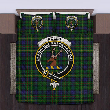 Rollo Tartan Quilt Bed Set with Family Crest