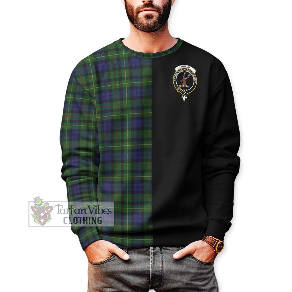 Rollo Tartan Sweatshirt with Family Crest and Half Of Me Style Unisex - Tartanvibesclothing Shop