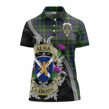 Rollo Tartan Family Crest Women's Polo Shirt Lion Rampant Royal Thistle Shield Celtic Inspired Women - Tartan Vibes Clothing