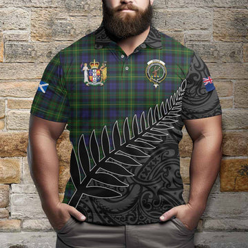 Rollo Crest Tartan Polo Shirt with New Zealand Silver Fern Half Style