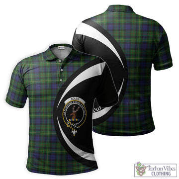 Rollo Tartan Men's Polo Shirt with Family Crest Circle Style