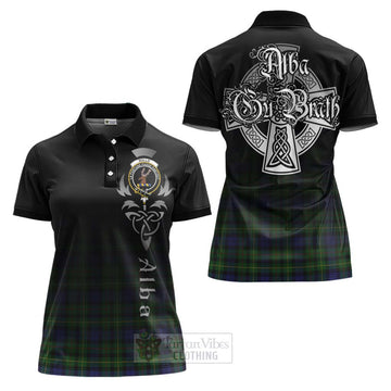 Rollo Tartan Women's Polo Shirt Featuring Alba Gu Brath Family Crest Celtic Inspired Women - Tartan Vibes Clothing