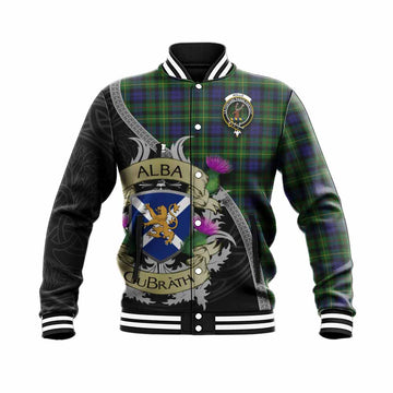 Rollo Tartan Family Crest Baseball Jacket Lion Rampant Royal Thistle Shield Celtic Inspired Unisex - Tartan Vibes Clothing