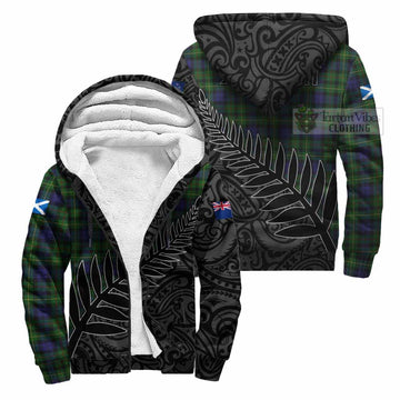 Rollo Crest Tartan Sherpa Hoodie with New Zealand Silver Fern Half Style