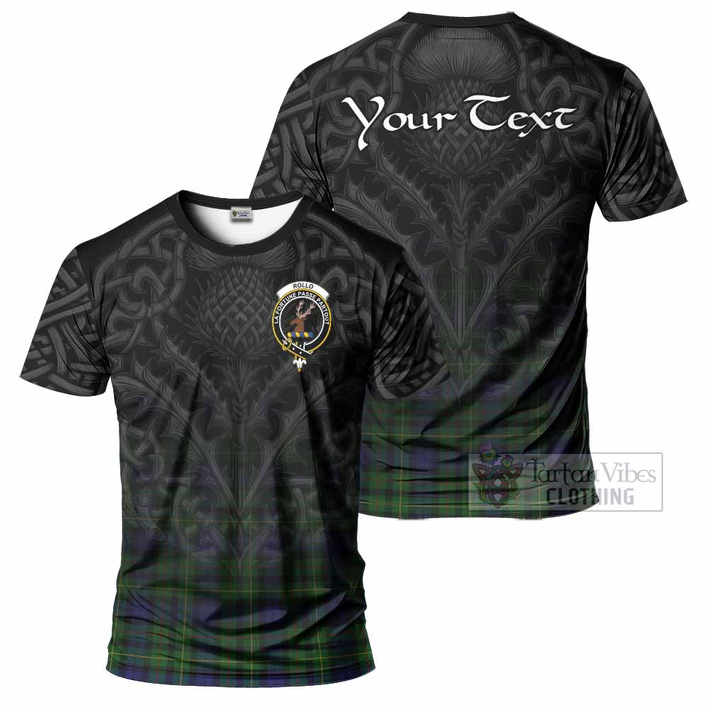 Tartan Vibes Clothing Rollo Tartan T-Shirt with Family Crest Celtic Thistle Vibes