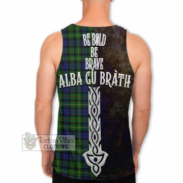 Rollo Tartan Family Crest Men's Tank Top Alba Gu Brath Be Brave Lion Ancient Style - Tartan Vibes Clothing