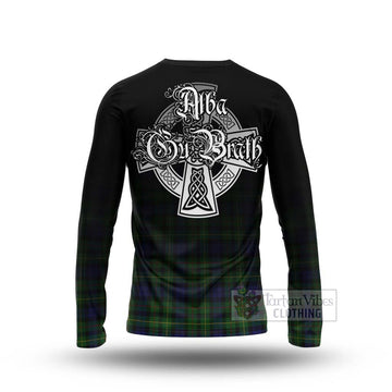 Rollo Tartan Long Sleeve T-Shirt Featuring Alba Gu Brath Family Crest Celtic Inspired