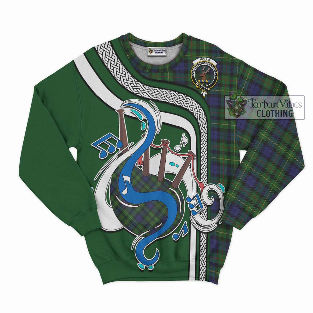 Tartan Vibes Clothing Rollo Tartan Sweatshirt with Epic Bagpipe Style