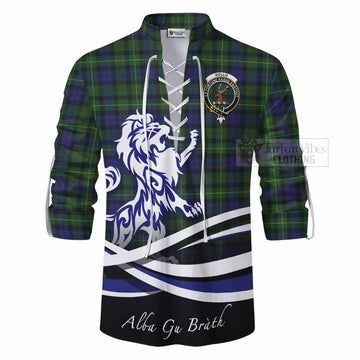 Rollo Tartan Ghillie Kilt Shirt with Alba Gu Brath Regal Lion Emblem