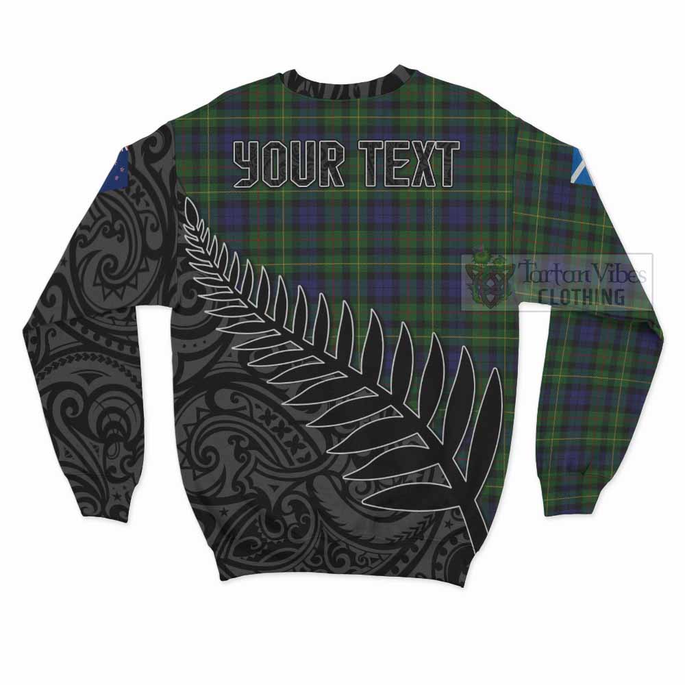 Tartan Vibes Clothing Rollo Crest Tartan Sweatshirt with New Zealand Silver Fern Half Style