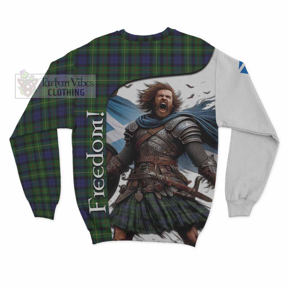 Tartan Vibes Clothing Rollo Crest Tartan Sweatshirt Inspired by the Freedom of Scottish Warrior