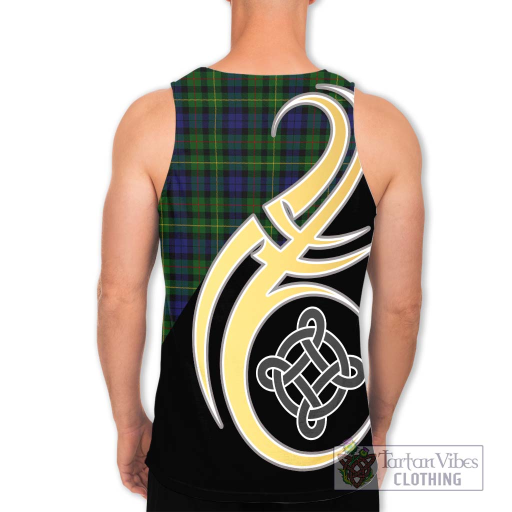 Rollo Tartan Men's Tank Top with Family Crest and Celtic Symbol Style - Tartan Vibes Clothing