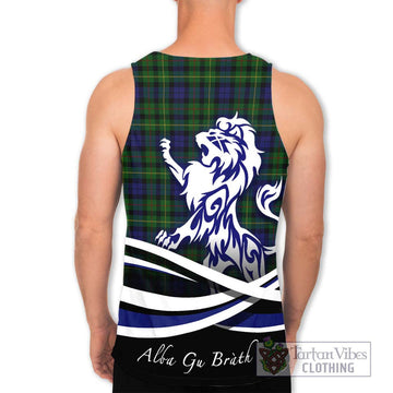 Rollo Tartan Men's Tank Top with Alba Gu Brath Regal Lion Emblem - Tartan Vibes Clothing