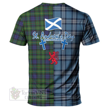 Rollo Tartan T-Shirt Happy St. Andrew's Day Half Tartan Style