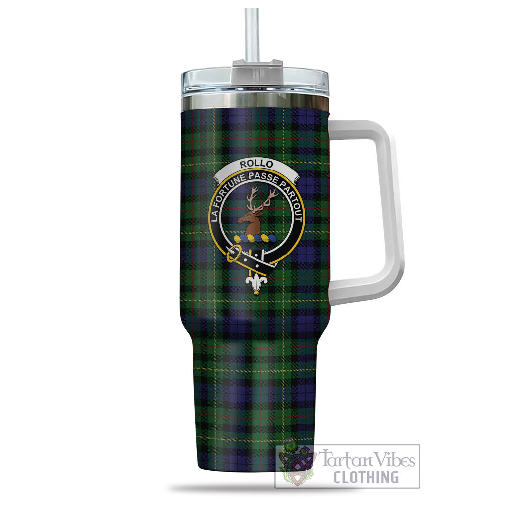 Tartan Vibes Clothing Rollo Tartan and Family Crest Tumbler with Handle