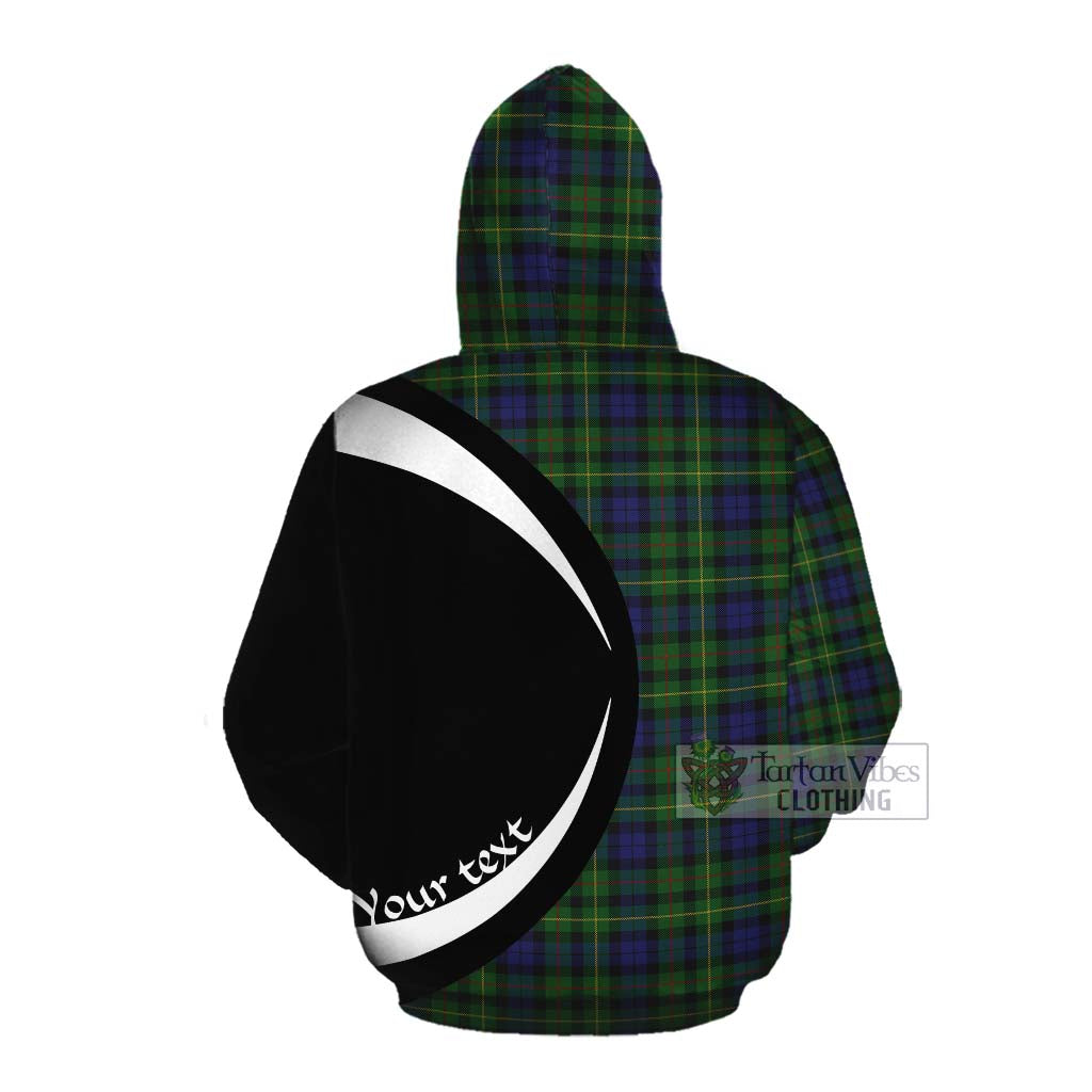 Tartan Vibes Clothing Rollo Tartan Cotton Hoodie with Family Crest Circle Style