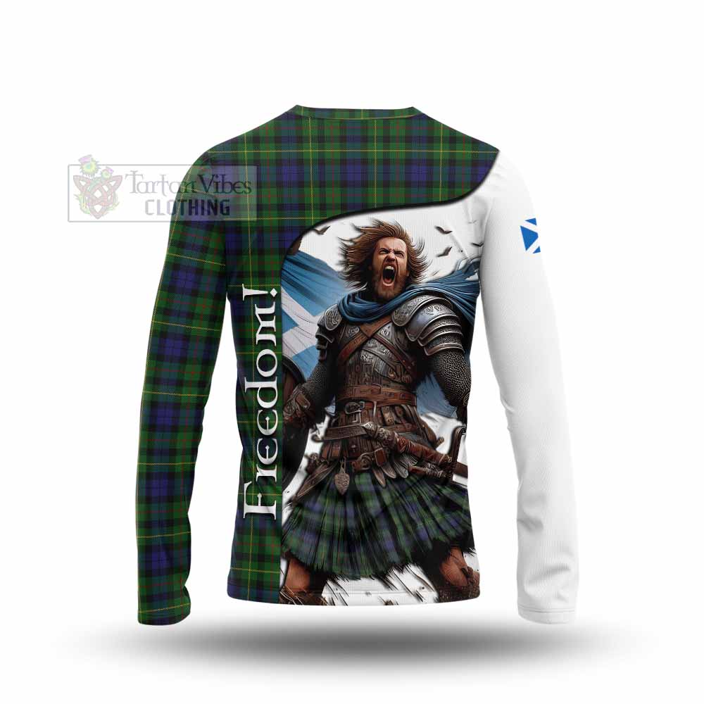 Tartan Vibes Clothing Rollo Crest Tartan Long Sleeve T-Shirt Inspired by the Freedom of Scottish Warrior