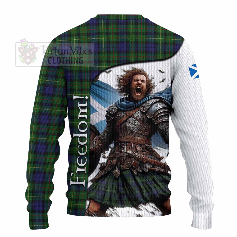 Tartan Vibes Clothing Rollo Crest Tartan Knitted Sweater Inspired by the Freedom of Scottish Warrior