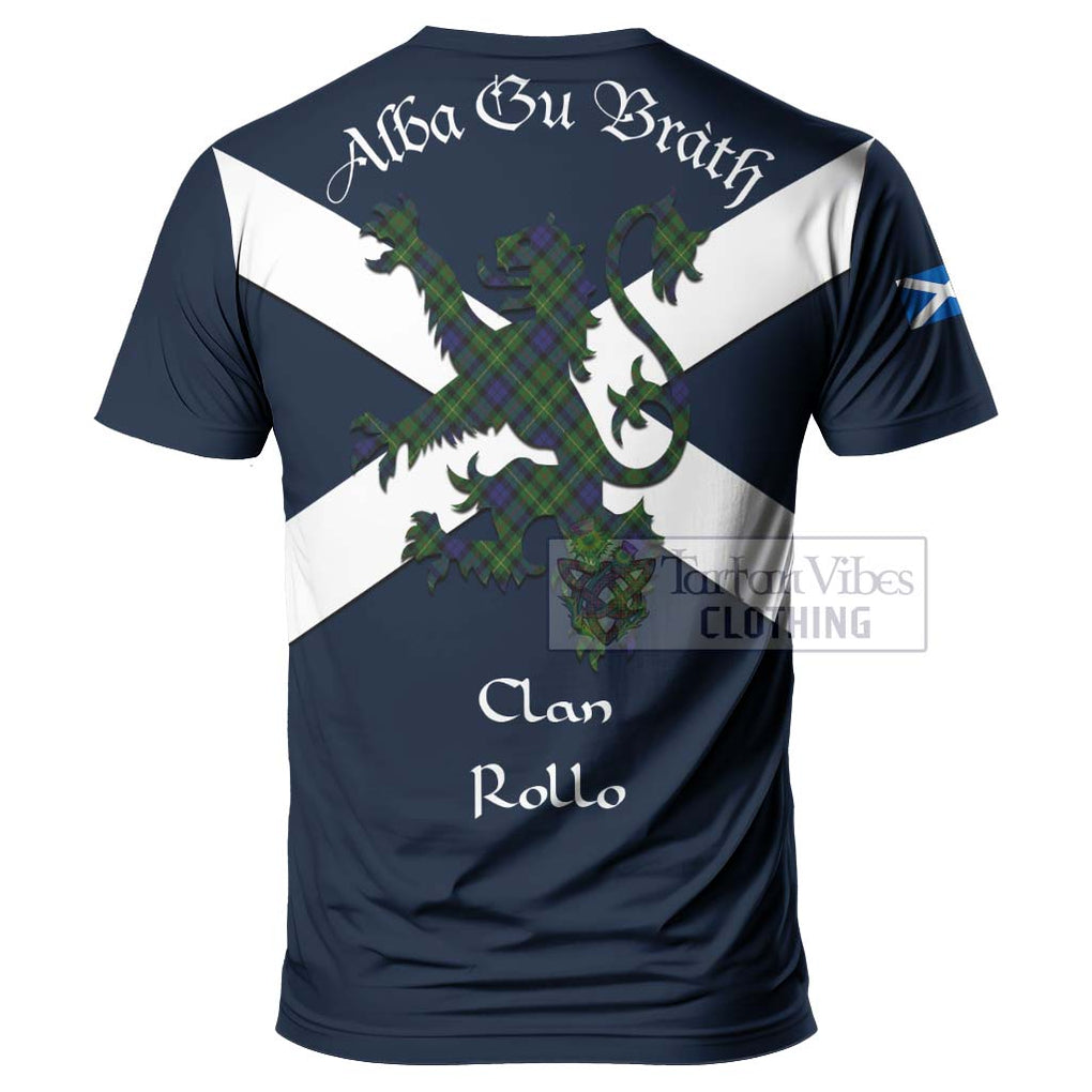 Tartan Vibes Clothing Rollo Tartan Lion Rampant T-Shirt – Proudly Display Your Heritage with Alba Gu Brath and Clan Name