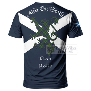 Rollo Tartan Lion Rampant T-Shirt Proudly Display Your Heritage with Alba Gu Brath and Clan Name