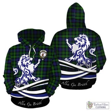 Rollo Tartan Hoodie with Alba Gu Brath Regal Lion Emblem