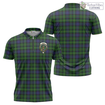 Rollo Tartan Zipper Polo Shirt with Family Crest