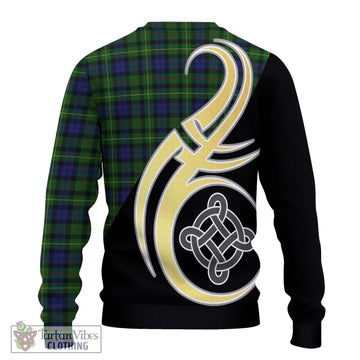 Rollo Tartan Ugly Sweater with Family Crest and Celtic Symbol Style