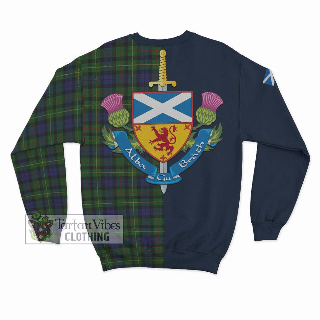 Tartan Vibes Clothing Rollo Tartan Sweatshirt with Scottish Lion Royal Arm Half Style