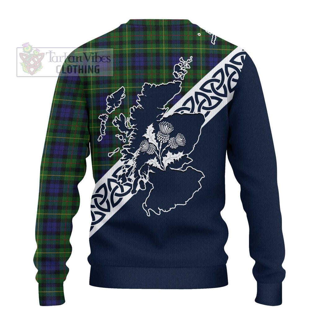 Rollo Tartan Ugly Sweater Featuring Thistle and Scotland Map - Tartan Vibes Clothing