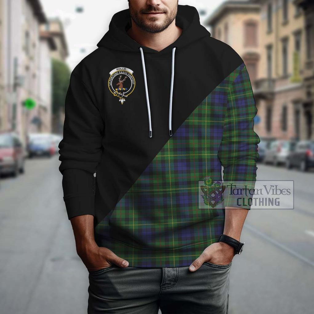 Rollo Tartan Hoodie with Family Crest and Military Logo Style - Tartan Vibes Clothing